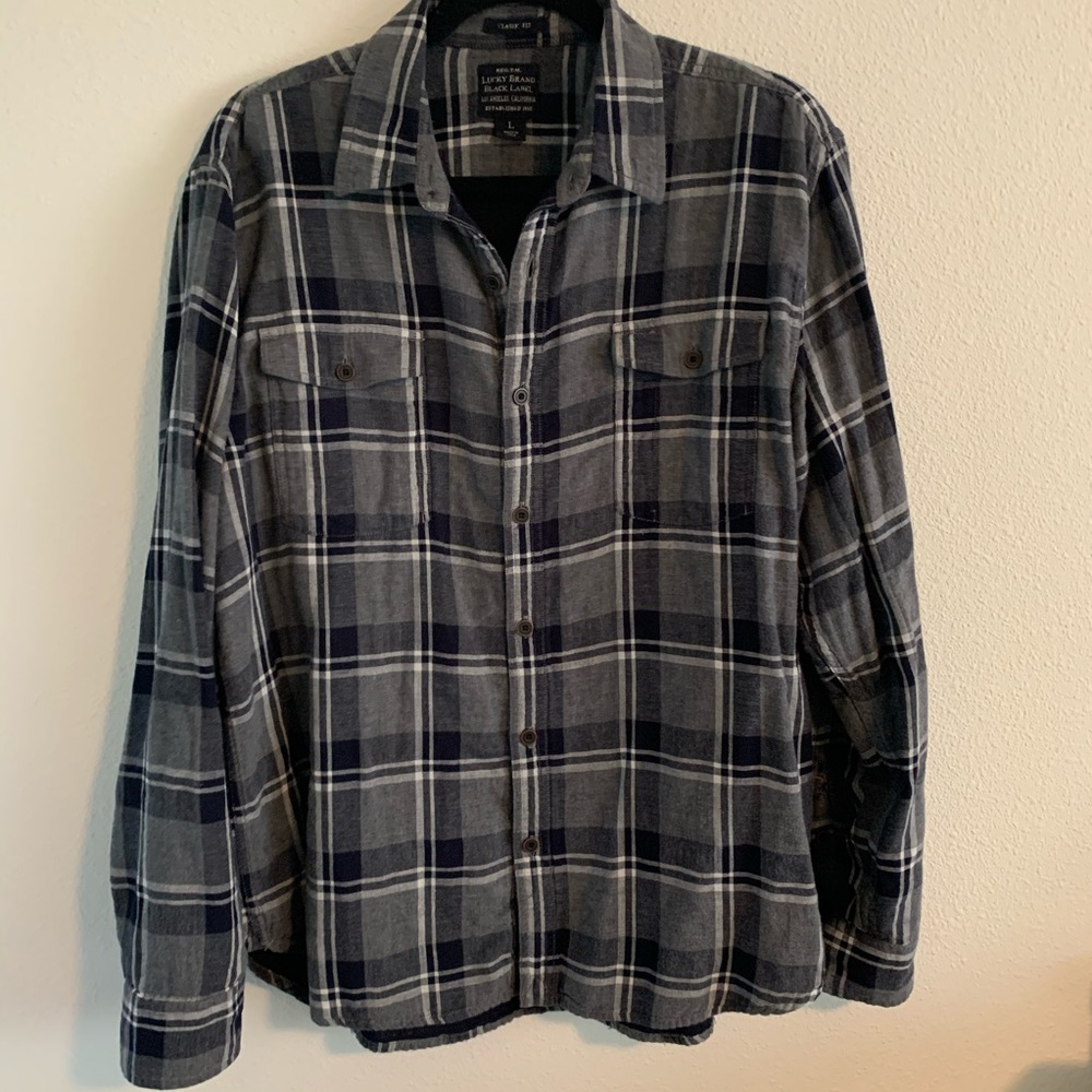 Lucky brand button down long sleeve shirt